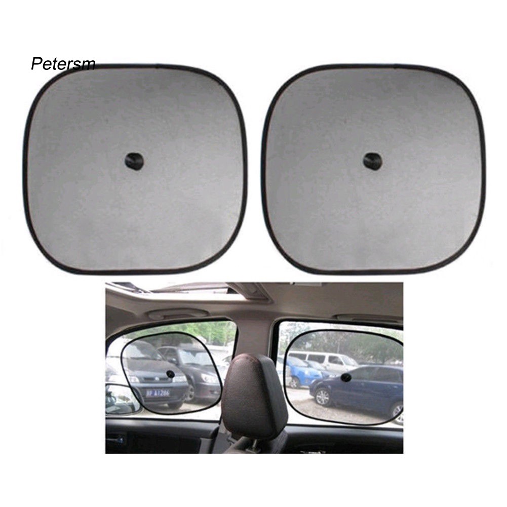 PST_2Pcs Car Side Window Sun Shade Visor Anti-UV Cover Baby Kids Shield Curtain Mesh