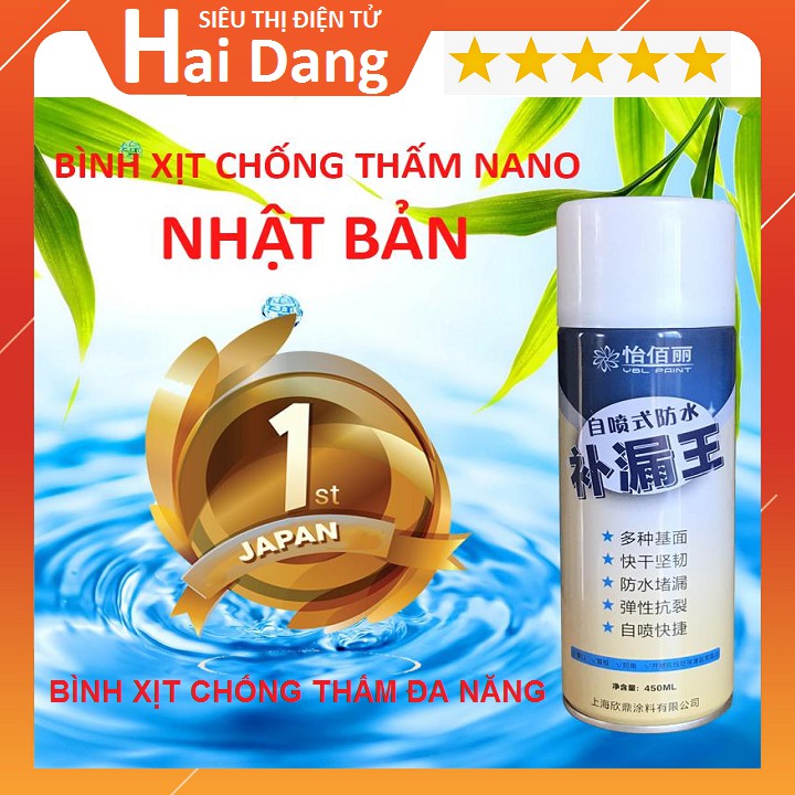 Bình Xịt Nano Chống Thấm, Đa Năng Công Nghệ Nhật Thế Hệ Mới - Sơn Chống Thấm Dạng Xịt, Chống Thấm Trên Mọi Bề Mặt