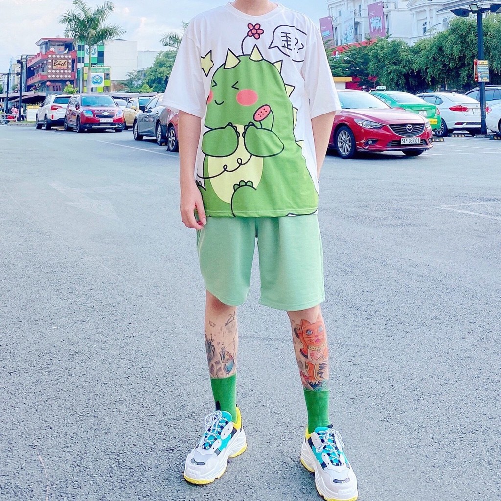 Sét bộ Khủng Long vui vẻ form rộng hợp với cặp đôi dễ thương TTML0045