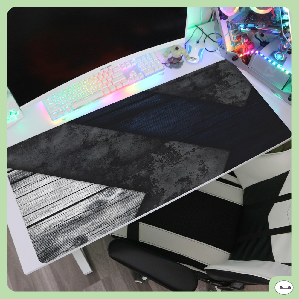 Bàn Di Chuột/Lót Chuột/Pad Chuột Cỡ Lớn TRẮNG XANH MỜ size 80x30cm – 90x40cm [doloicomputer.vn]