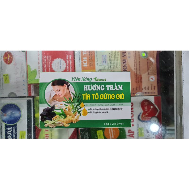 Viên xông Hương tràm NATURAL ⚡ Nhà thuốc Hải Linh ⚡ Hộp 20 viên Giúp phòng cúm, sát khuẩn mũi họng