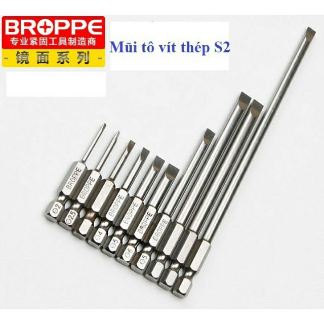 Mũi vít 2 cạnh chuôi lục giác