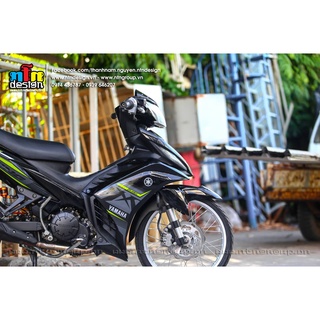 Tem Rời Dán Xe Exciter 135 Mẫu MX King Xanh Đen Cực Đẹp, Hàng 3 Lớp Chất Lượng Cao