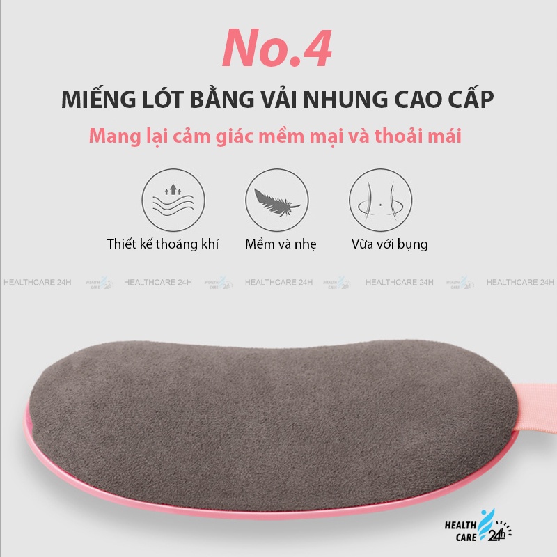 Đai chườm nóng kết hợp massage giảm đau bụng kinh cho bạn gái, máy mát xa nhiều chế độ hỗ trợ giảm mỡ bụng M39