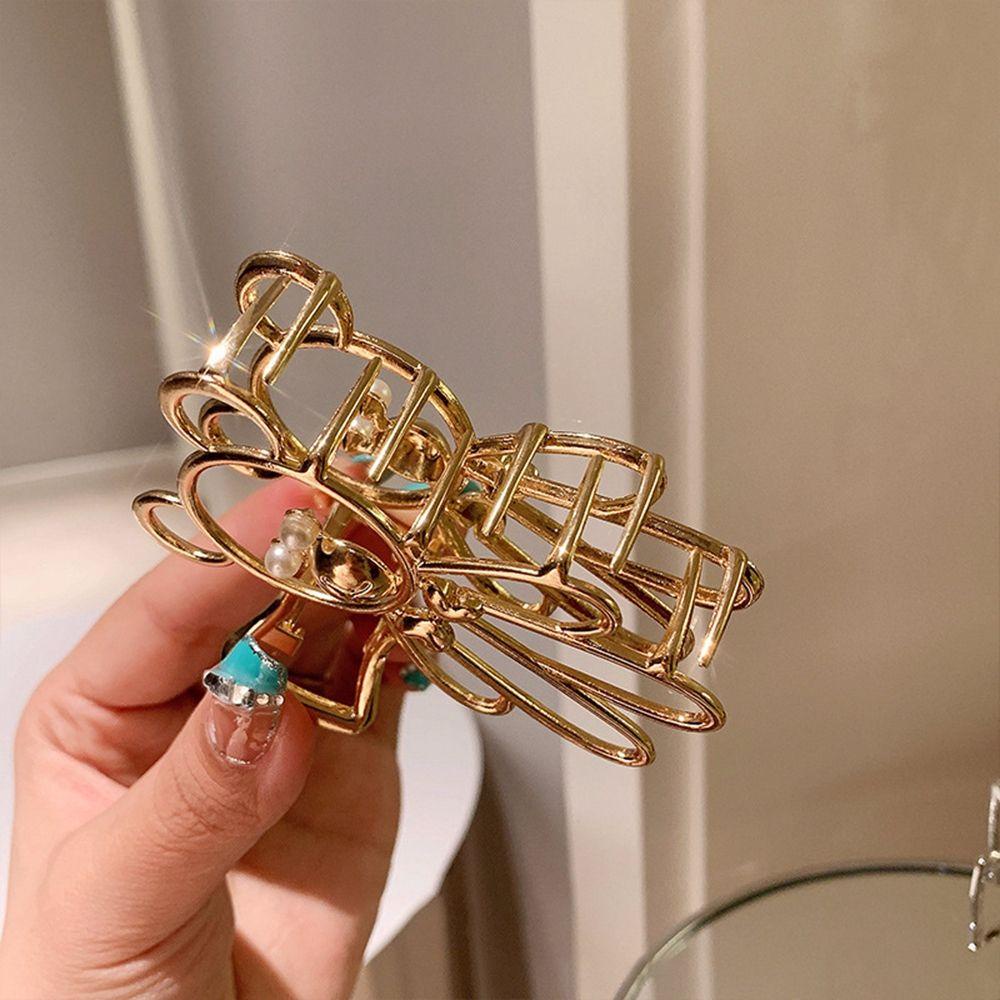 Kẹp Tóc Móng Vuốt Gấu Rỗng Kiểu Hàn Quốc Đơn Giản Ngọt Ngào Dễ Phối Đồ Cho Nữ