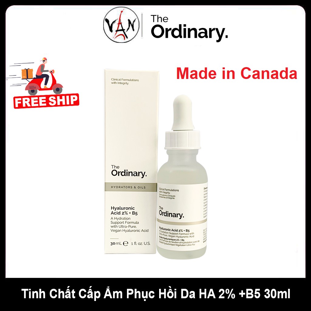 [ Ordinary phiên bản Canada] Tinh chất cấp ẩm phục hồi the ordinary hyaluronic acid 2% + B5 30ml