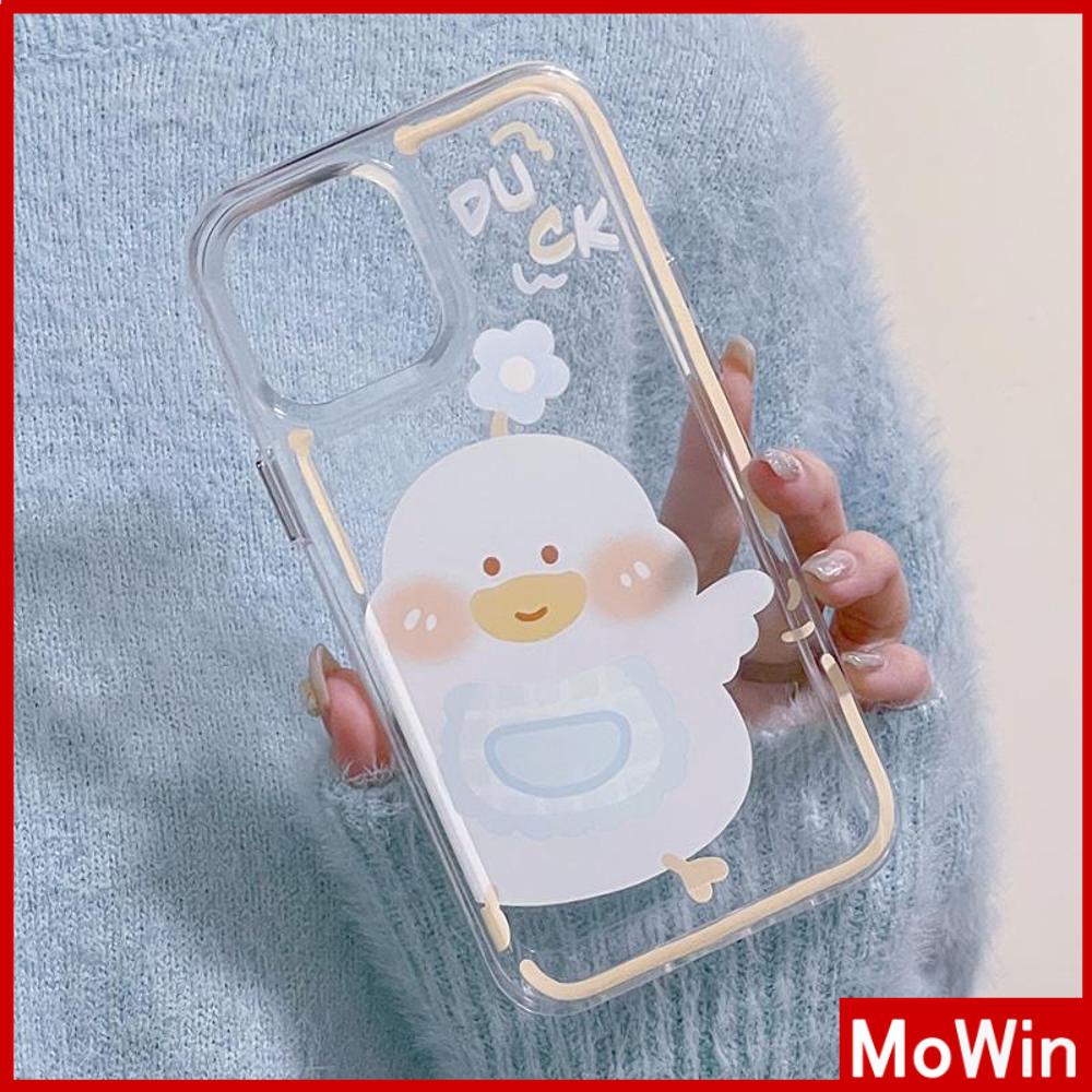 Ốp điện thoại TPU dày mềm trong suốt in hình chú vịt bảo vệ camera thích hợp cho iPhone 13 Pro Max 12 Pro Max 11 7Plus