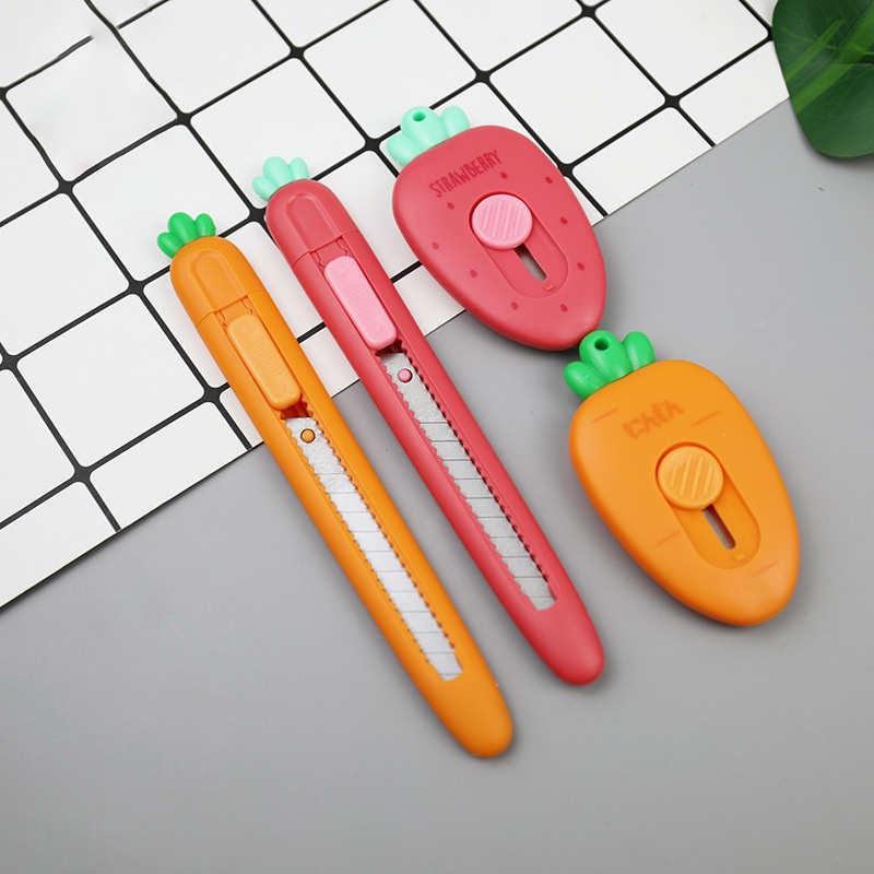 Dao rọc giấy nhỏ gọn bằng kim loại họa tiết hoạt hình dễ thương