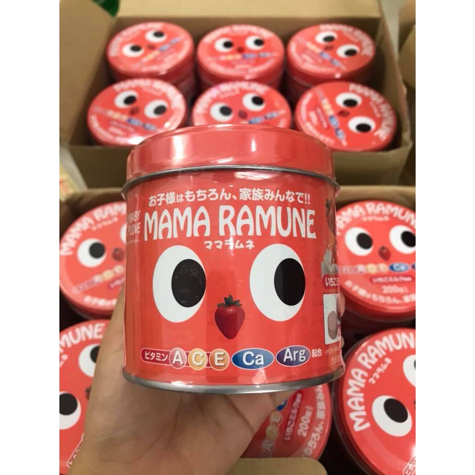 Kẹo Cho Trẻ Biếng Ăn Mama Ramune Nhật Bản Hộp 200v