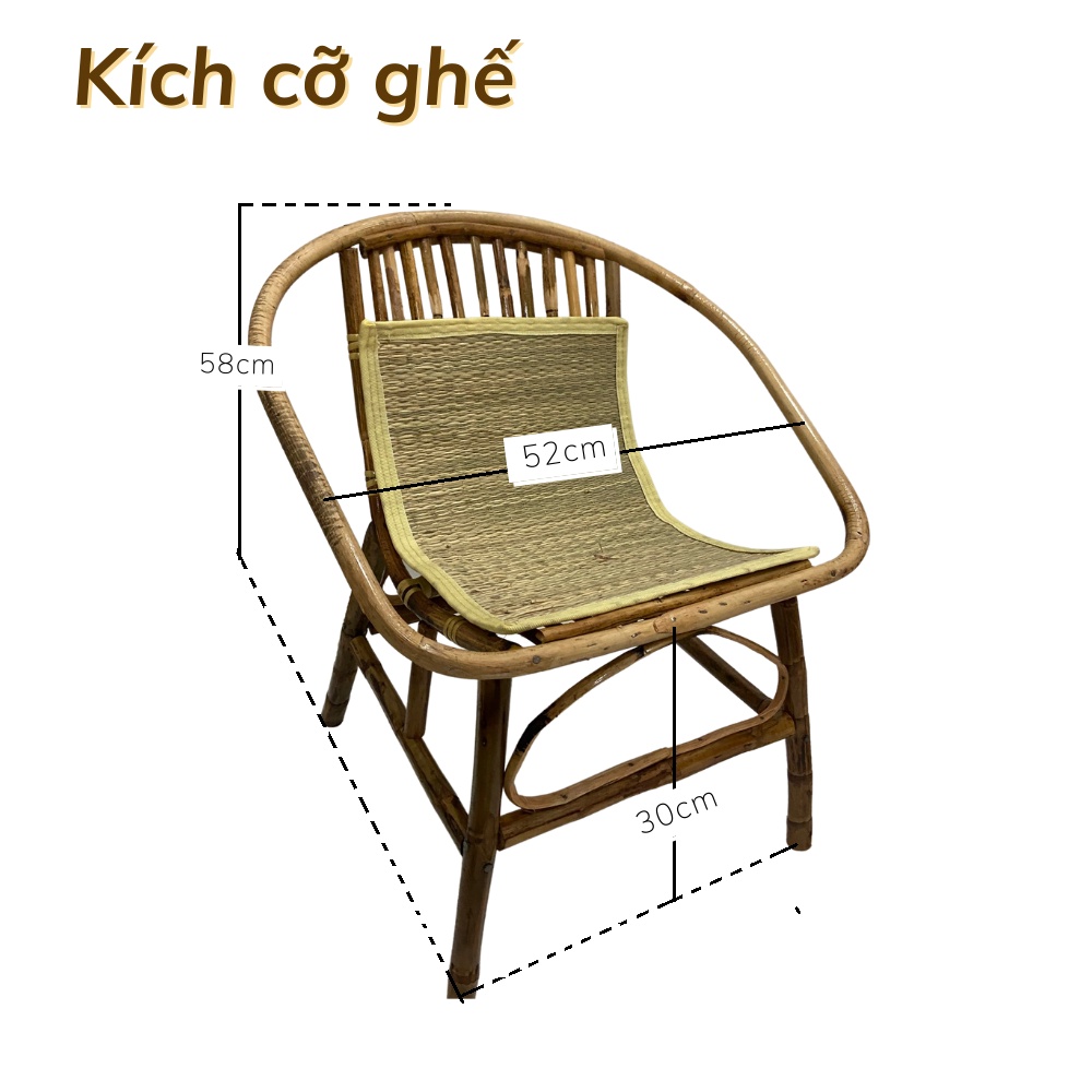 (Combo siêu tiết kiệm) Bộ bàn ghế mây sò tự nhiên phù hợp cho quán cafe / bộ decor gia đình / ban công / Homestay