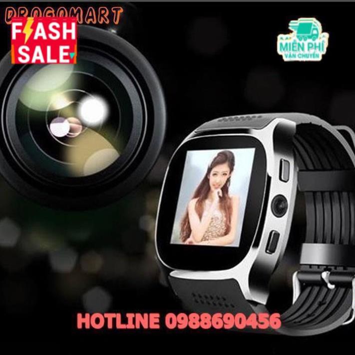 ( FREESHIP 99K ) Đồng hồ điện thoại thông minh T8 Nghe gọi 2 chiều Có Camera chụp ảnh SmartWatch T8