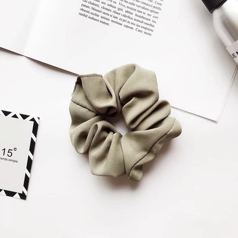 DÂY CỘT TÓC VẢI SCRUNCHIES CÁT HÀN MỎNG, LỤA MỎNG - CHẤT CHIFFON ( BẢNG 2)