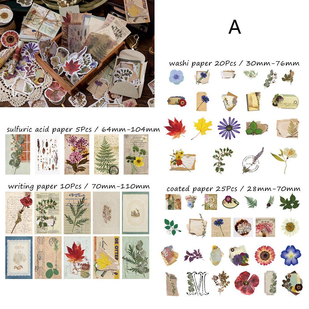 Set 60 Sticker Dán Trang Trí Phòng Thí Nghiệm Phong Cách Retro