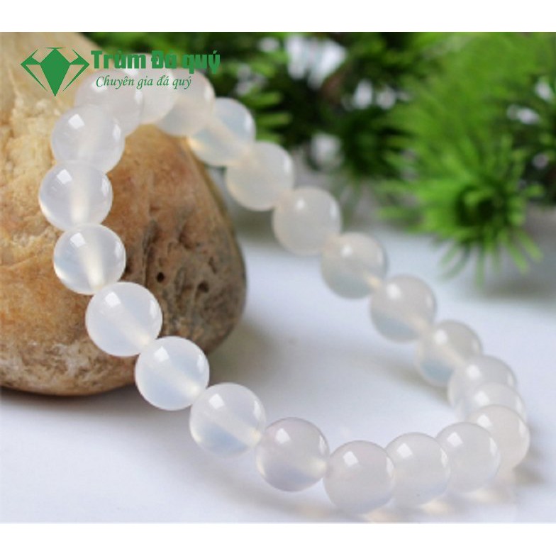 vòng tay phong thủy đá trắng