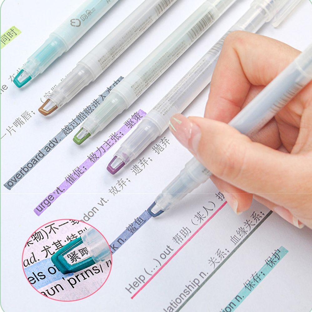 PINEVN Bộ 6 Bút Đánh Dấu Hai Đầu Dùng Vẽ Graffiti Cho Văn Phòng