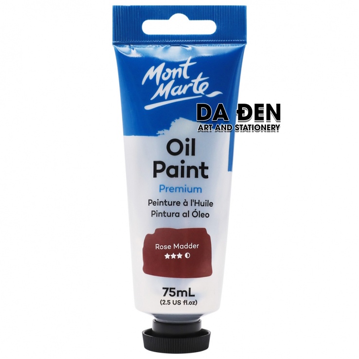 [DA ĐEN] Màu Sơn Dầu Mont Marte Tube 75ml - Rose Madder