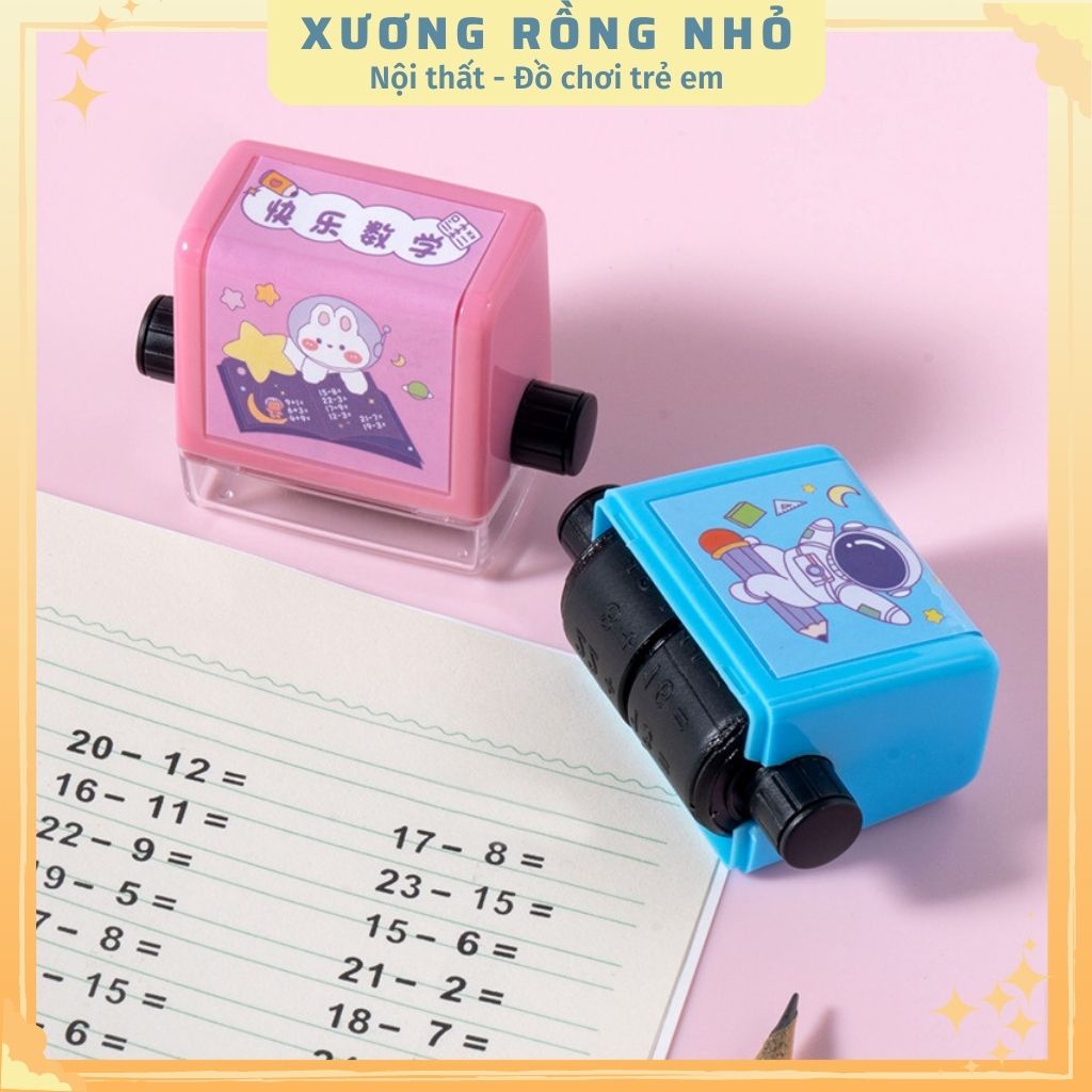 Con lăn toán học, máy tạo, máy in phép tính cộng trừ nhân chia ngẫu nhiên thông minh dành riêng cho bé
