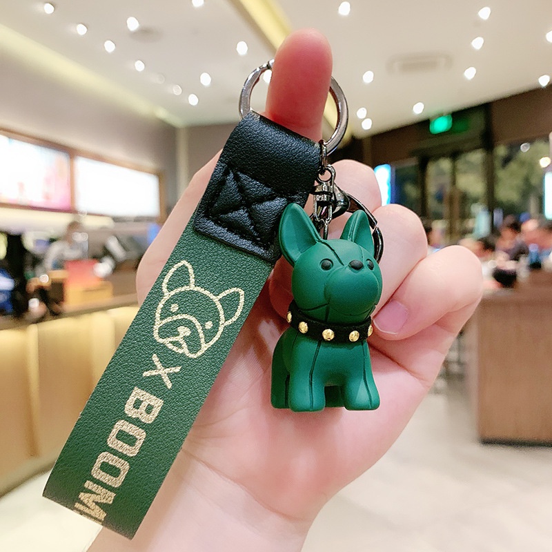 Móc Khóa Hình Chó Bull Pháp Dễ Thương 6 Kiểu Sáng Tạo Thời Trang Làm Quà Tặng Cho Bạn Bè