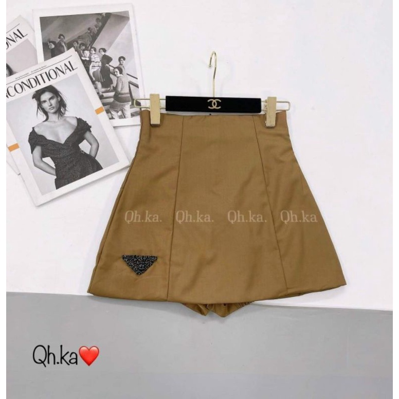 Chân váy vải tag gấu hàng QCL1