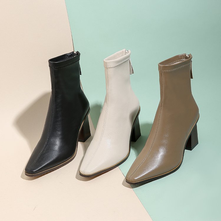 Bốt Cao Gót Mũi Nhọn Thời Trang / Size 34-43