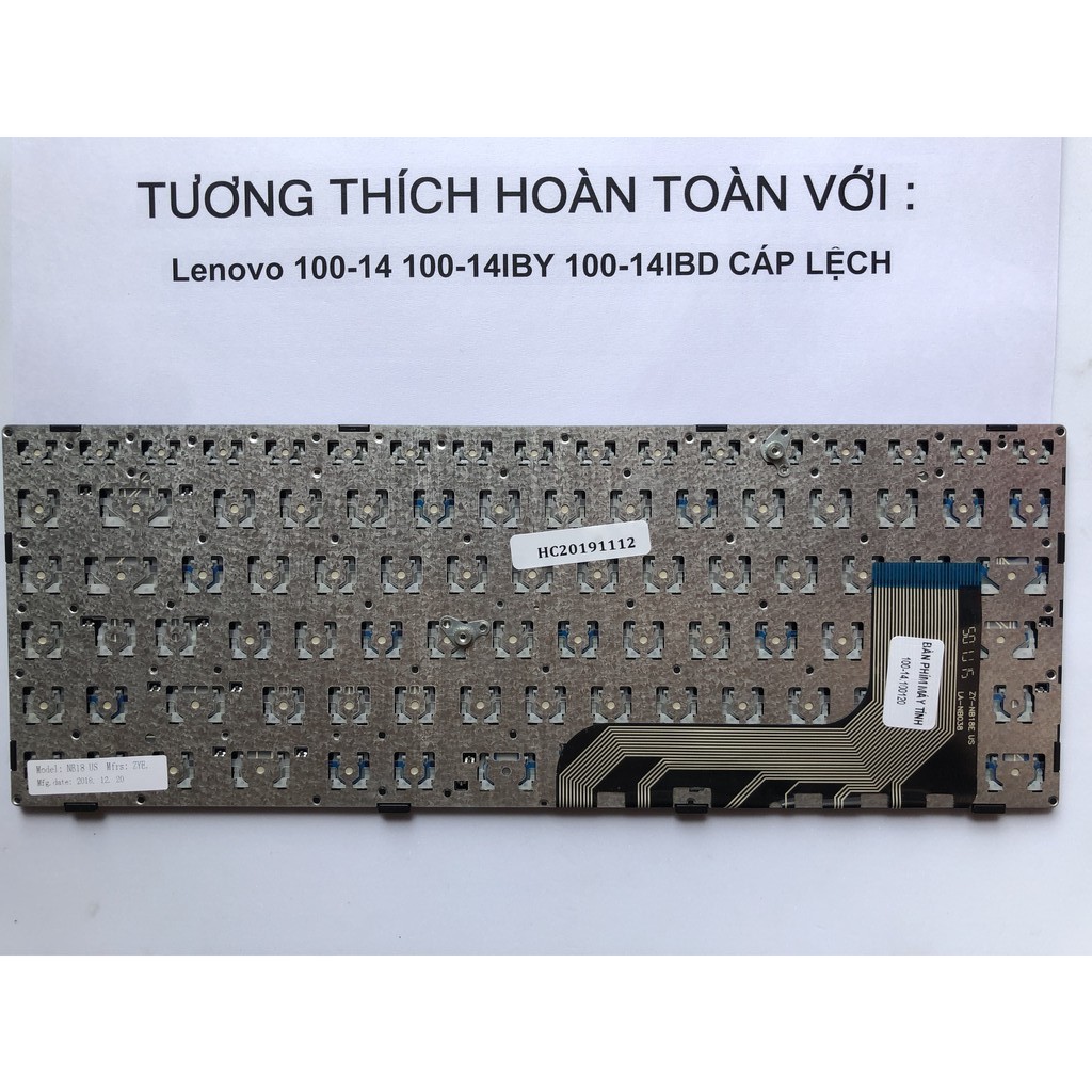 Bàn phím Laptop Lenovo 100-14 100-14IBY 100-14IBD Cáp Lệch Hàng Mới 100% Bảo Hành Toàn Quốc 12 Tháng