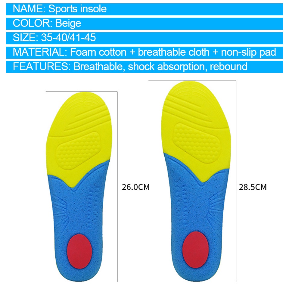 Miếng Lót Giày Thể Thao 4D Thoáng Khí Khử Mùi Thấm Hút Mồ Hôi Cao