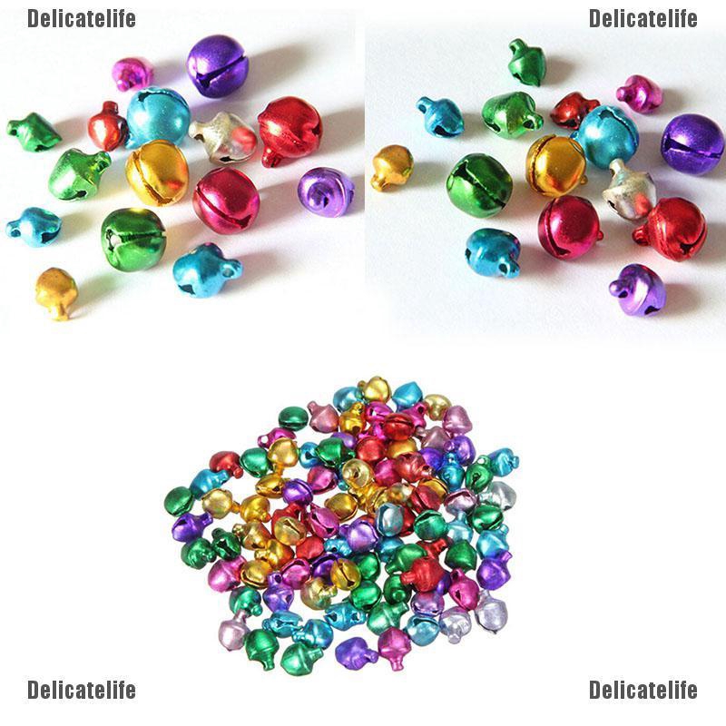 Set 100 chuông lục lạc nhiều sắc màu dễ thương xinh xắn đáng yêu dùng cho trang trí thủ công tiện dụng