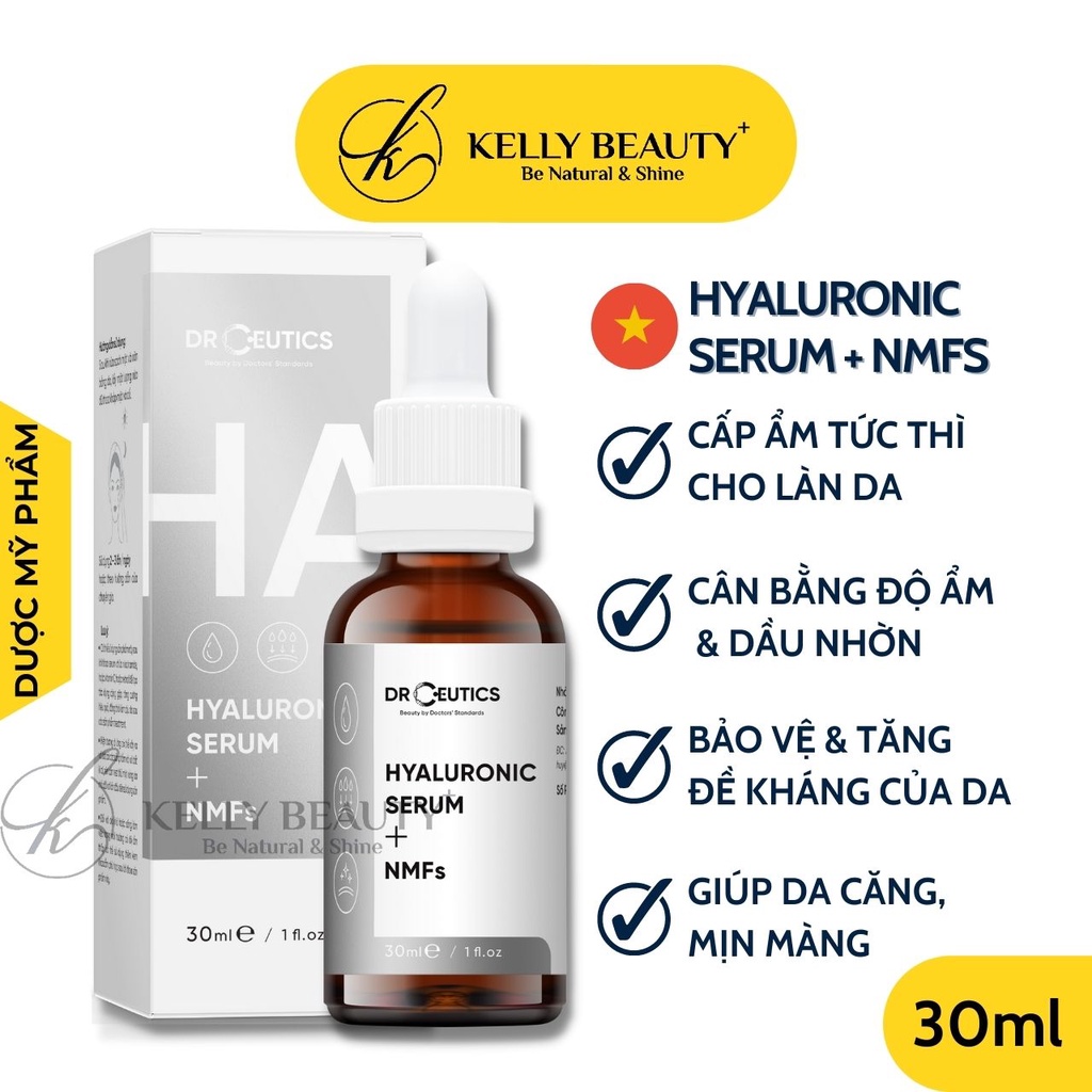 Serum HA Drceutics - Cấp Ẩm, Nuôi Dưỡng; Giúp Da Căng Bóng, Mềm Mịn - Hyaluronic Serum + NMFs | Kelly Beauty