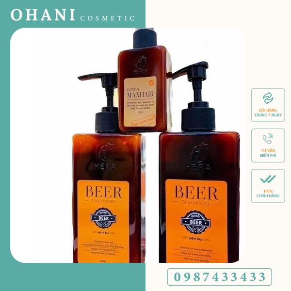 Combo dầu gội men bia + dầu xả + dưỡng tóc Hera