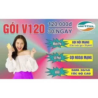 [MIỄN PHÍ THÁNG ĐẦU] SIM VIETTEL V120 ĐẦU 09
