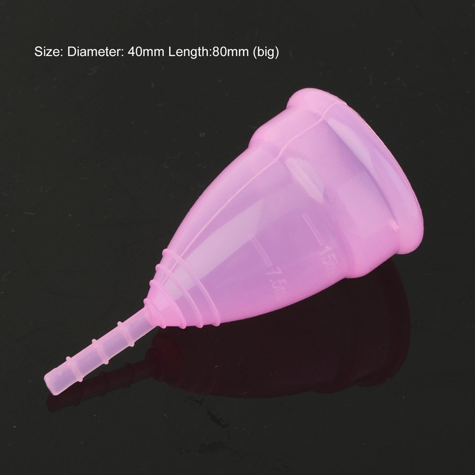 Useful Soft Cup Silicone Menstrual Cup Big And Small Sizes Three Colors