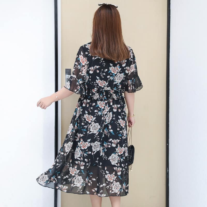 DM1173 - Đầm chiffon hè cho người mập hàng nhập