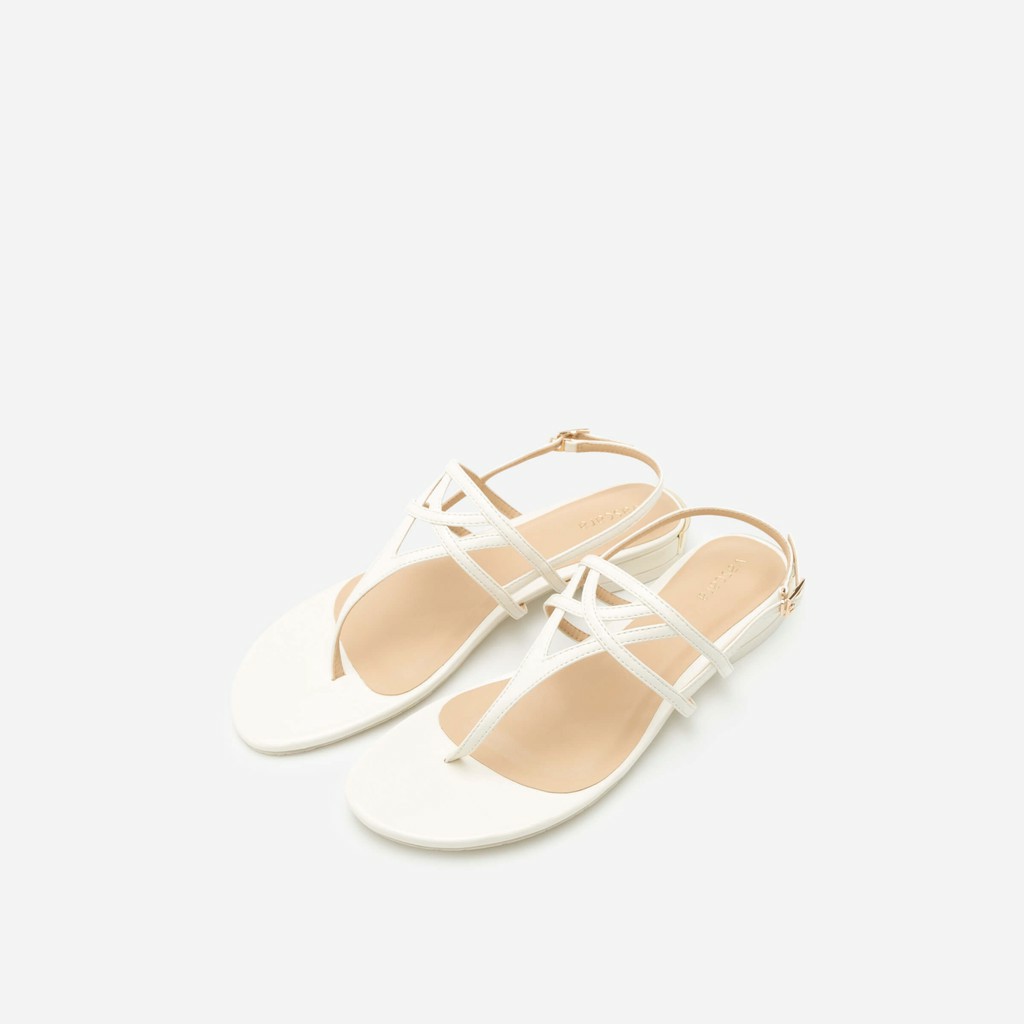 Vascara - Giày Sandal Đế Bệt SDK 0264 - Màu Trắng