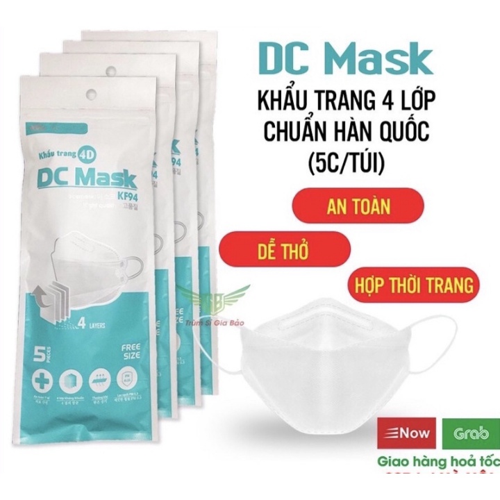 KHẨU TRANG KF94 DC MASK ( TÚI 5 CHIẾC )