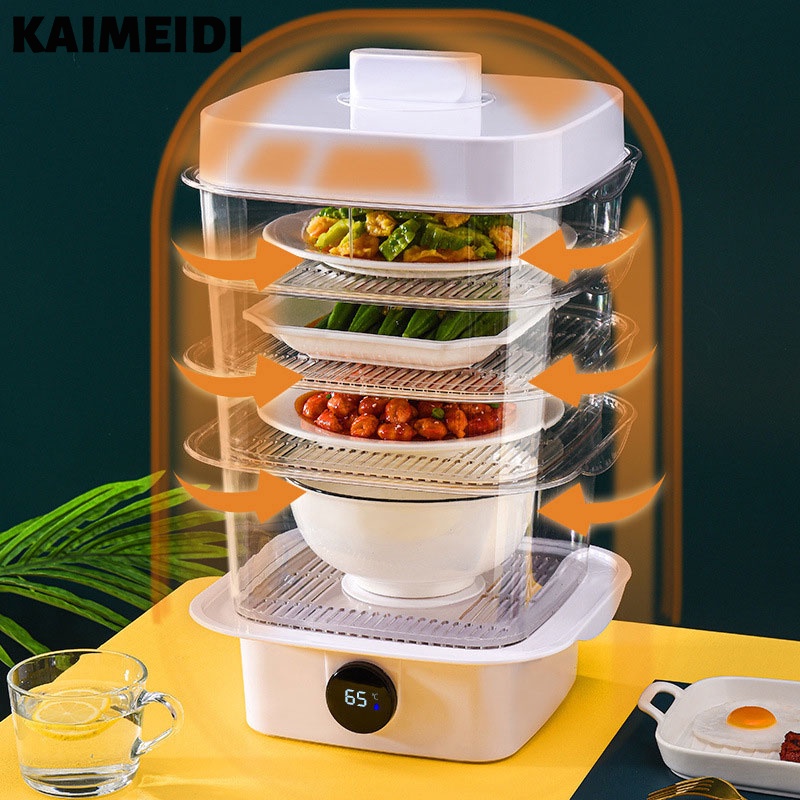 Lồng bàn đậy thức ăn KAIMEIDI bằng nhựa trong suốt cách nhiệt nhiều tầng có thể gấp gọn tiện dụng cho nhà bếp