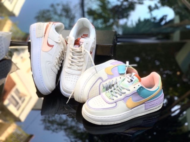 (Xả Hàng Đón 2020). [FULL BOX] Giày Sneaker Air Force 1 Shadow Pale Ivory 3 mầu : ⁸ :; ` ; , ‣ , # *