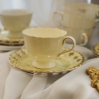 Set tách trà xà cừ vàng ✨
