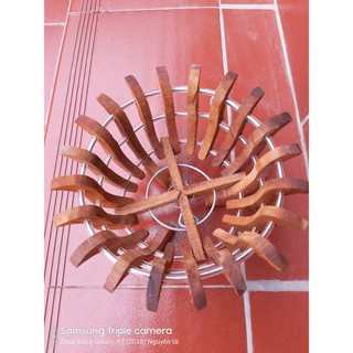 Chậu gỗ căm xe siêu bền trồng lan dk 20cm