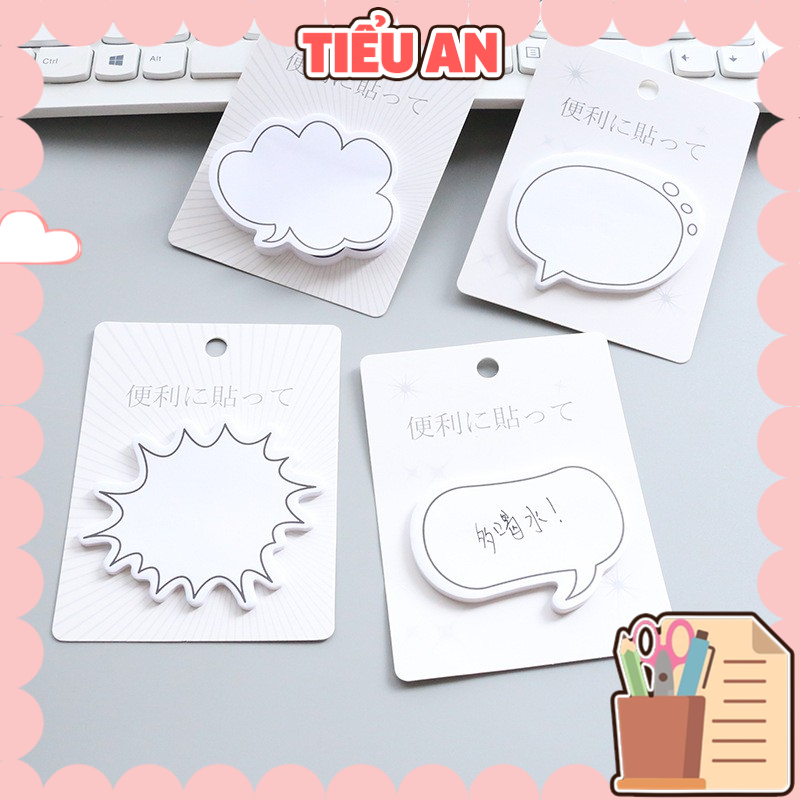 Giấy note mini trắng &quot;Trò Chuyện&quot; (30 trang) - Sticker - Ghi chú nhanh