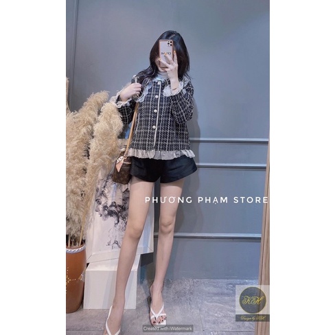 [FREESHIP - HÀNG LOẠI 1] ÁO DẠ VIỀN BÈO KẺ CARO SIÊU XINH