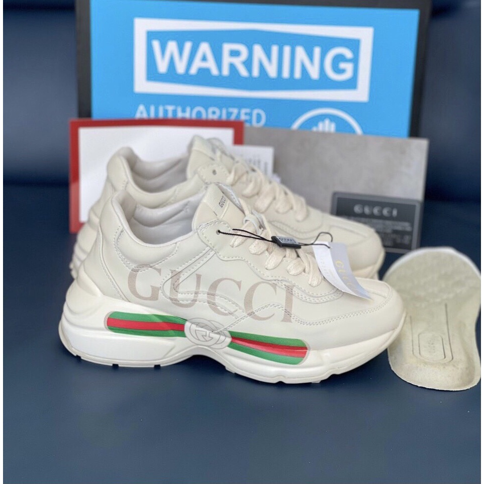 Giày thể thao Guccci Nam Nữ tăng chiều cao, giày gucci chữ ngang mẫu mới