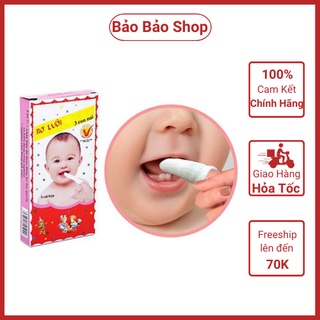 Rơ Lưỡi Đông Fa 3 Con Nai, Gạc Rơ Lưỡi Cho Bé An Toàn, Dễ Sử Dụng (Hộp 5 cái)