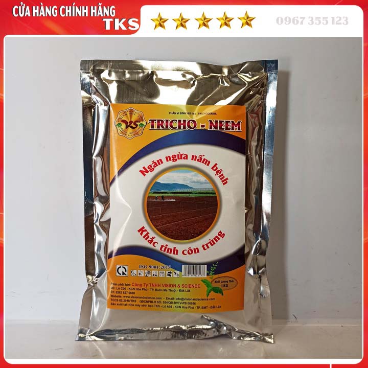 Nấm Đối Kháng TRICHO - NEEM Phòng Trừ Nấm Bệnh Và Tuyến Trùng Hại Rễ - Gói 1kg