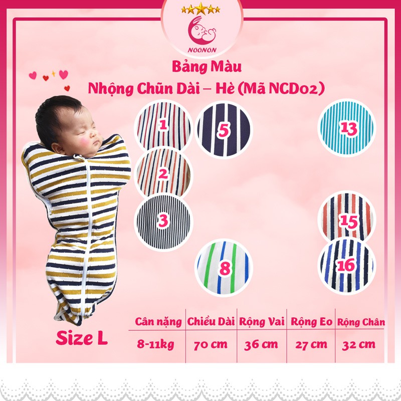 Nhộng Chũn 𝑭𝑹𝑬𝑬𝑺𝑯𝑰𝑷Quấn Chũn NOONON Giúp Bé Ngủ Ngon NCD01