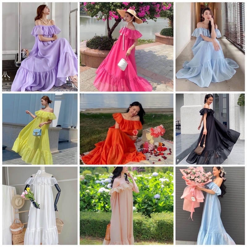 [Ảnh thật] Maxi voan tơ 2 lớp Full màu cực xinh | BigBuy360 - bigbuy360.vn