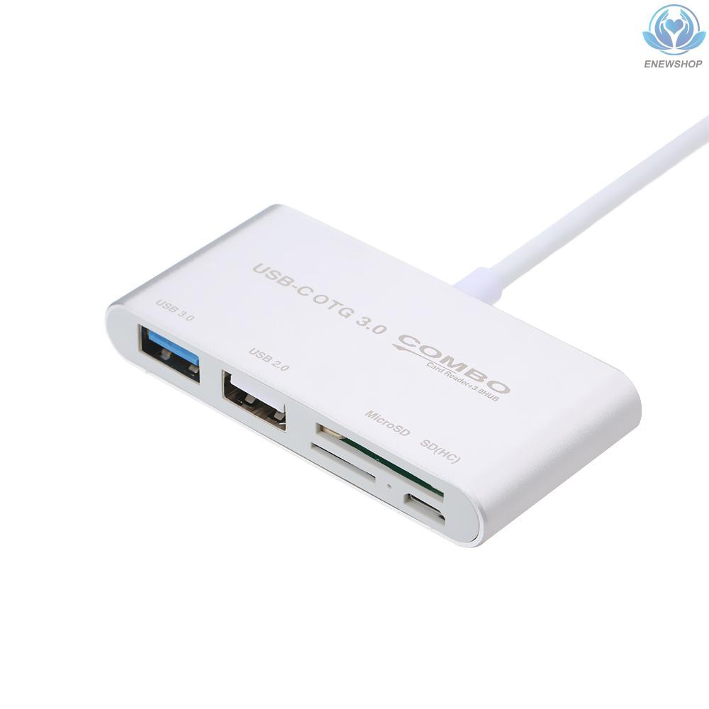 Bộ Chia Cổng Usb 3.1 Type C Đa Cổng Usb 3.0 Kiêm Đầu Đọc Thẻ Nhớ Đa Năng 5 Trong 1