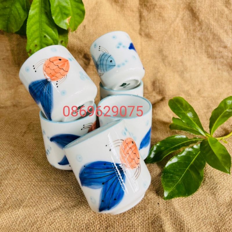 Cốc sứ uống nước.Hàng vẽ tay gốm sứ Bát Tràng.