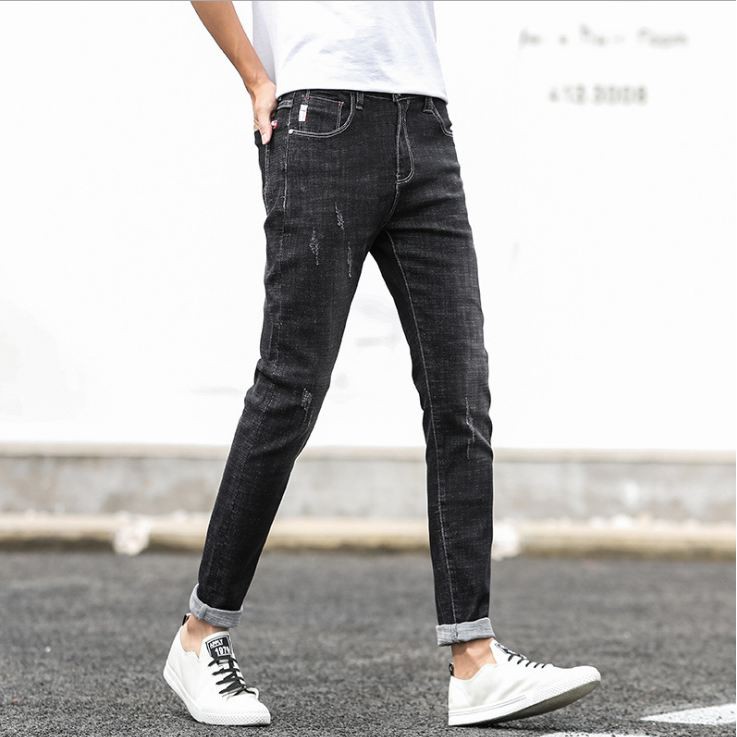 Quần jean nam chất bò cào nhẹ ⛔FRESHIP⛔ Quần Nam ống côn co giãn | BigBuy360 - bigbuy360.vn