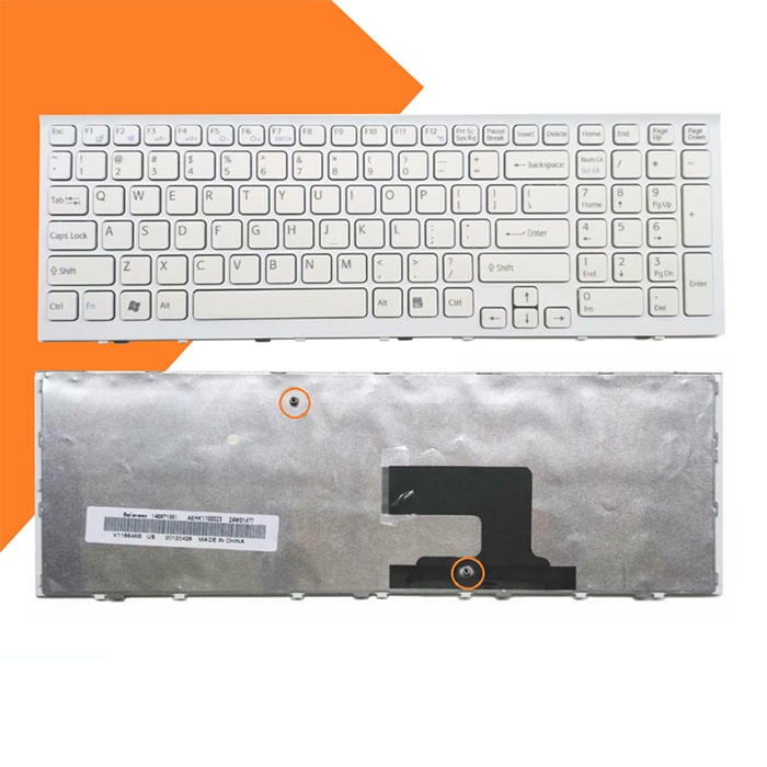 Bàn phím laptop SONY VPC-EE Màu Trắng Có Khung