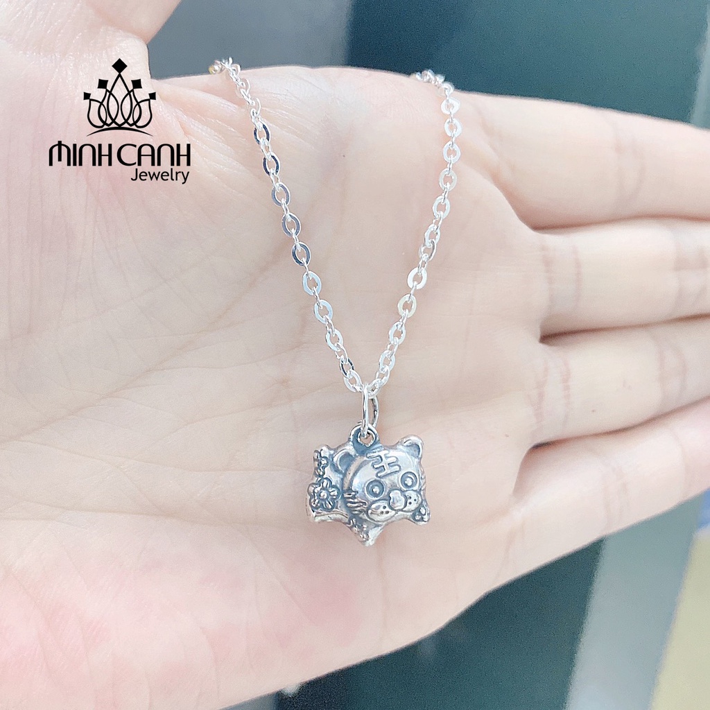 Vòng Cổ Bạc Charm Hổ Cho Bé Minh Canh Jewelry